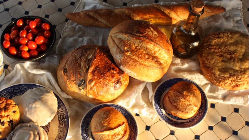 Fresh sourdough bread at Slate Sourdough